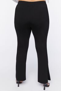 BLACK Plus Size Wide-Leg Slit Pants, image 4