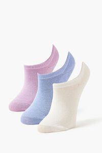 BLUE/LAVENDER No Show Ankle Socks - 3 Pack, image 1