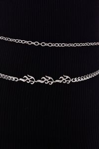 SILVER Flame Chain Hip Layered Belt, image 2