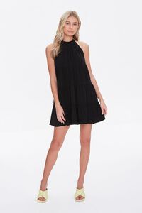 BLACK Trapeze Mini Dress, image 4