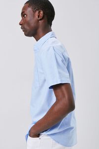 BLUE Fitted Oxford Pocket Shirt, image 2