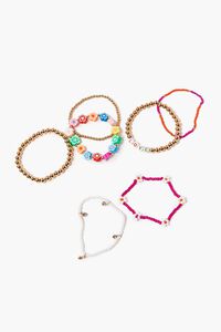 PINK/MULTI Love Beaded Stretch Bracelet Set, image 2