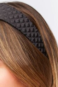 BLACK Textured Headband, image 3