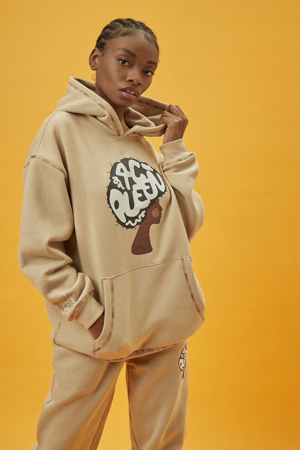 TAUPE/MULTI Shae Anthony Graphic Hoodie, image 1