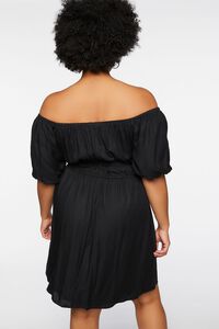 BLACK Plus Size Off-the-Shoulder Dress, image 3