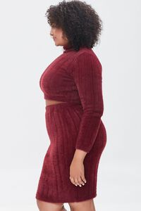 Plus Size Crop Top & Skirt Set, image 2