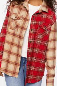 RED/MULTI Reworked Plaid Flannel Shirt, image 5