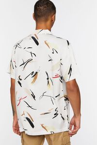 WHITE/MULTI Abstract Paint Stroke Print Shirt, image 3