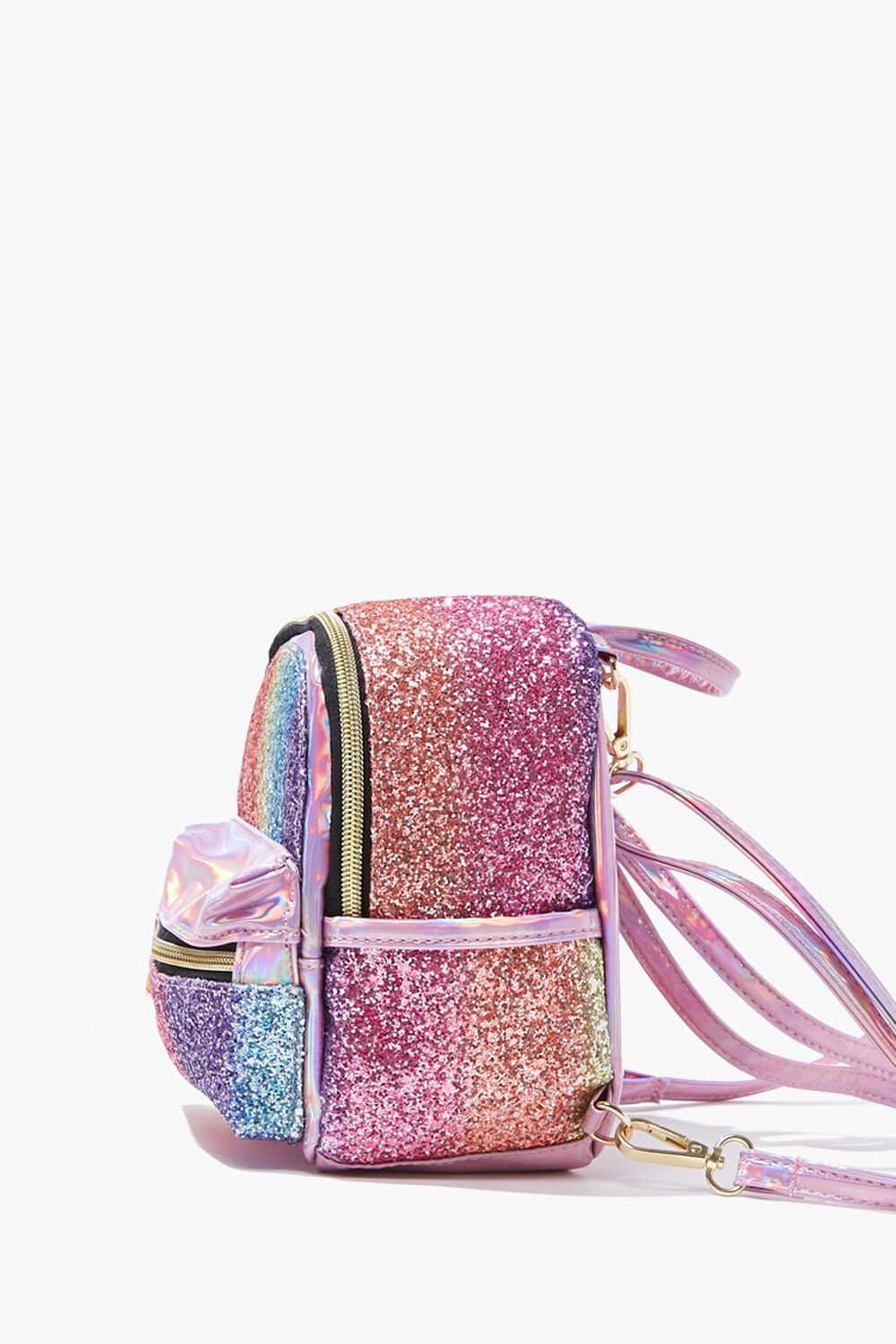 Girls Metallic Glitter Backpack (Kids), image 2