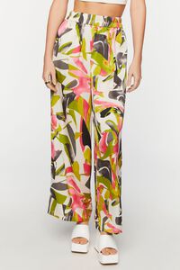Abstract Floral Wide-Leg Pants, image 2