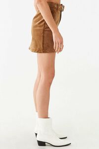Belted Corduroy Mini Skirt, image 3