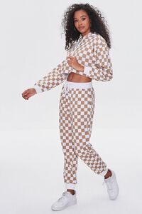 Checkered Cropped Hoodie, image 4