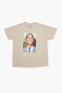 TAUPE/MULTI Plus Size Malcolm X Graphic Tee, image 1