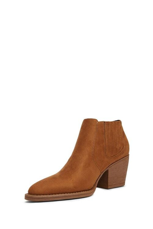 BROWN Faux Suede Chelsea Boots, image 4