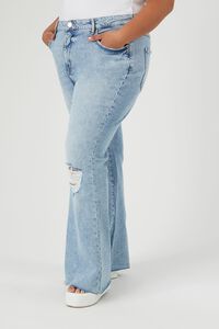 LIGHT DENIM Plus Size Stretch-Denim Flare Jeans, image 2