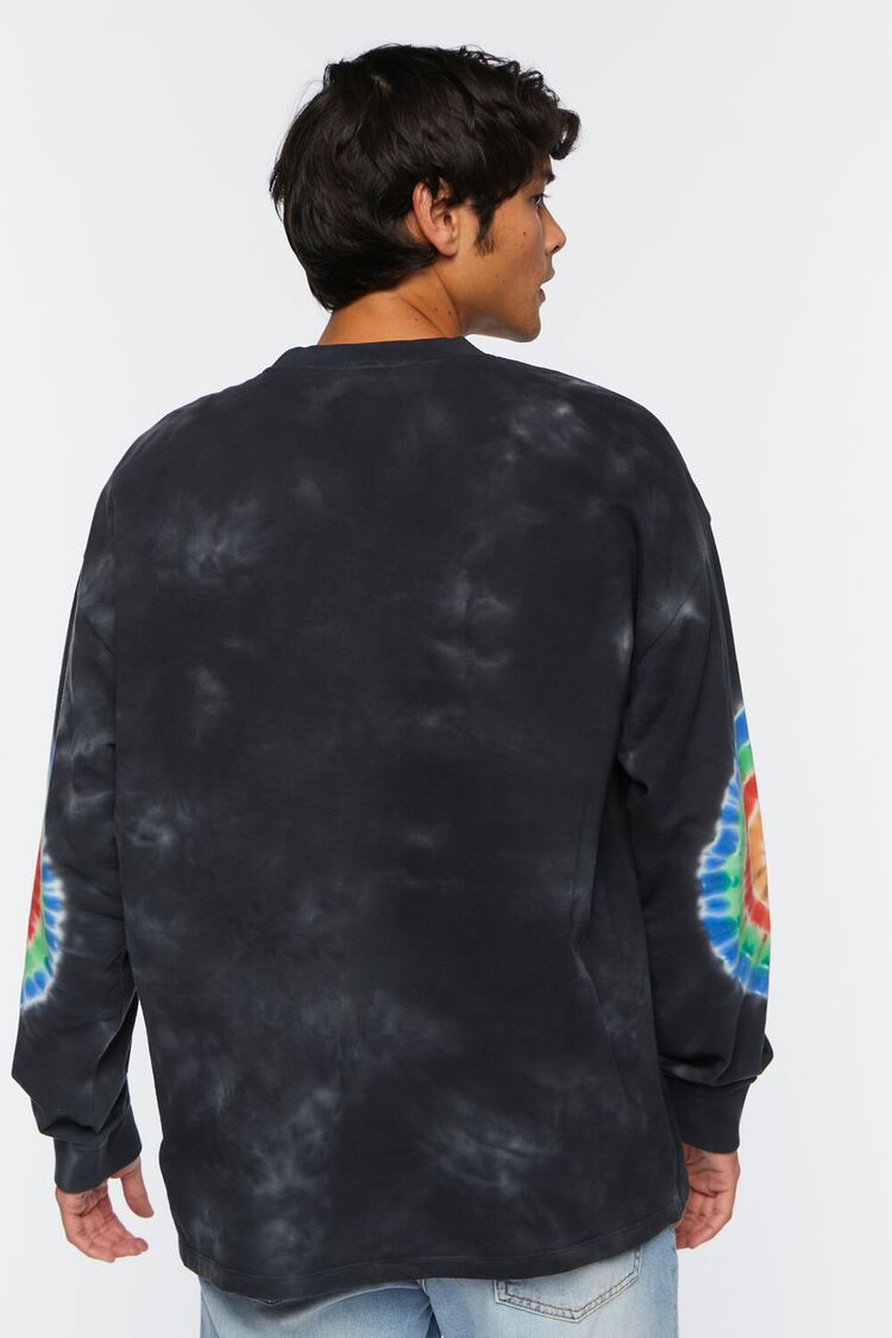 BLACK/MULTI Tie-Dye French Terry Pullover, image 3
