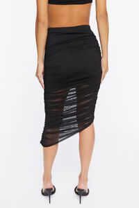 BLACK Mesh Bodycon Midi Skirt, image 4