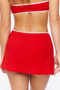 HIGH RISK RED Contrast-Trim Swim Cover-Up Skirt, image 4