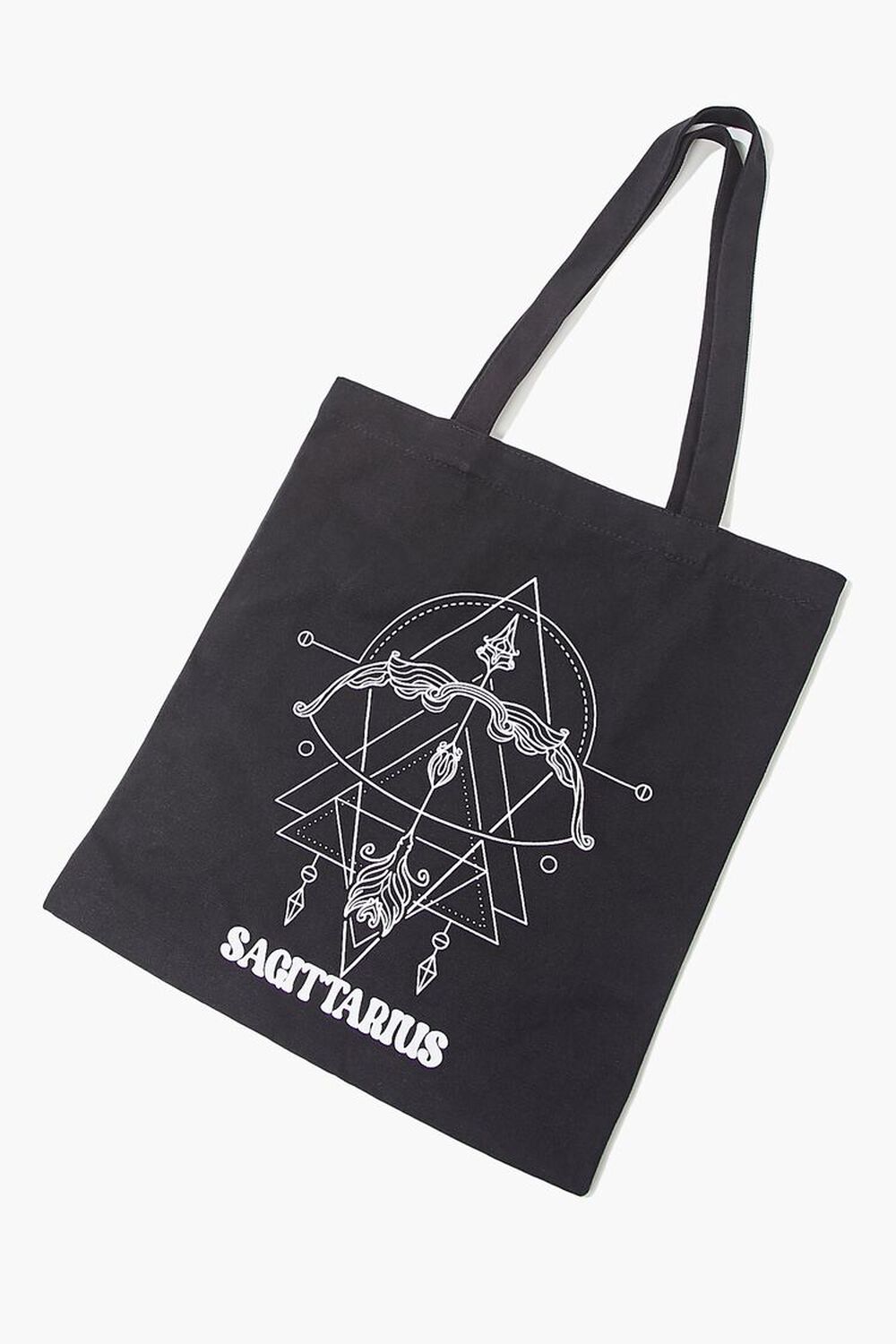 SAGITTARIUS/BLACK Zodiac Graphic Tote Bag, image 2