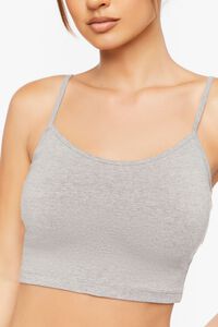 HEATHER GREY Cotton-Blend Cropped Cami, image 5