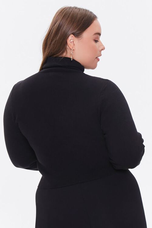 BLACK Plus Size Turtleneck Sweater, image 3