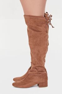 BROWN Knee-High Faux Suede Boots (Wide), image 2