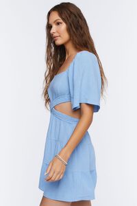 LIGHT BLUE Cutout Fit & Flare Mini Dress, image 2
