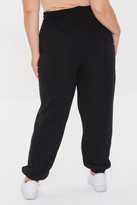 BLACK Plus Size French Terry Joggers, image 4