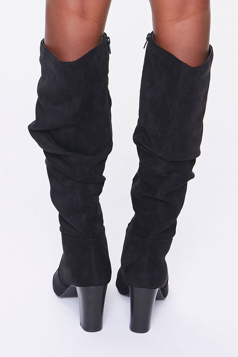 BLACK Slouchy Knee-High Boots, image 3