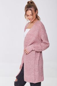 ROSE Marled Open-Front Cardigan Sweater, image 2