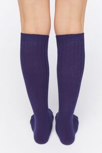 NAVY Ribbed Knee-High Socks, image 3