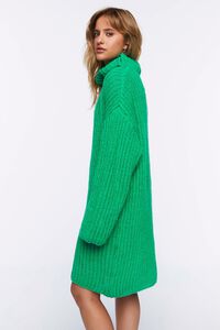 GREEN Chunky Knit Sweater Dress, image 2