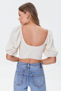 IVORY Twisted Cutout Crop Top, image 3