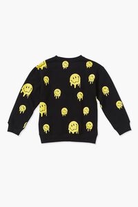 BLACK/YELLOW Kids Happy Face Pullover (Girls + Boys), image 2