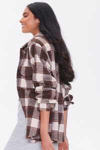 BROWN/MULTI Plaid Button-Front Shacket, image 2