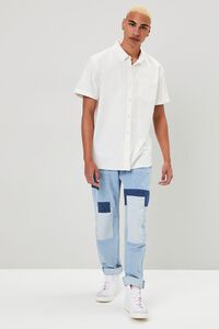 WHITE Pocket Button-Front Shirt, image 4