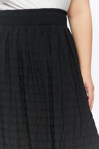 BLACK Plus Size A-Line Maxi Skirt, image 6