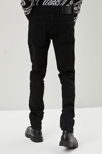 BLACK Distressed Paisley Slim-Fit Jeans, image 4