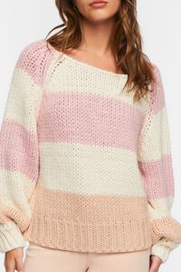 BLUSH/MULTI Chunky Striped Sweater, image 5