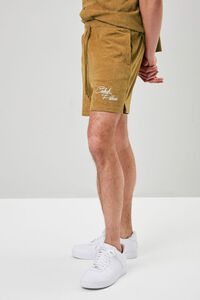 BROWN/WHITE Embroidered Casbah Palace Shorts, image 3
