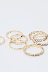 GOLD/CLEAR Rhinestone Ring Set, image 2