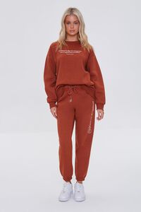 RUST/WHITE Embroidered Psalm Pullover, image 4