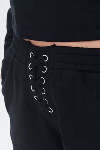 BLACK Plus Size Lace-Up Shorts, image 6