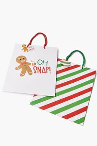 Gingerbread Graphic Holiday Gift Bag Set, image 2