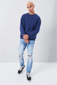 BLUE Basic Drop-Sleeve Sweatshirt, image 4