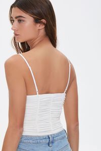 IVORY Ruched Cropped Cami, image 3