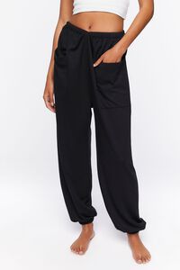 BLACK French Terry Lounge Joggers, image 2