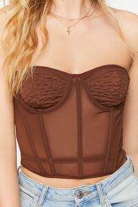 TURKISH COFFEE Mesh Quilted Bustier Tube Top, image 5
