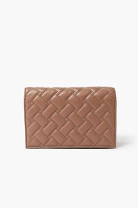 TAUPE Quilted Faux Leather Crossbody Bag, image 1