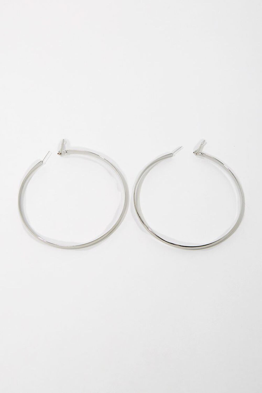 SILVER High-Polish Hoop Earrings, image 1